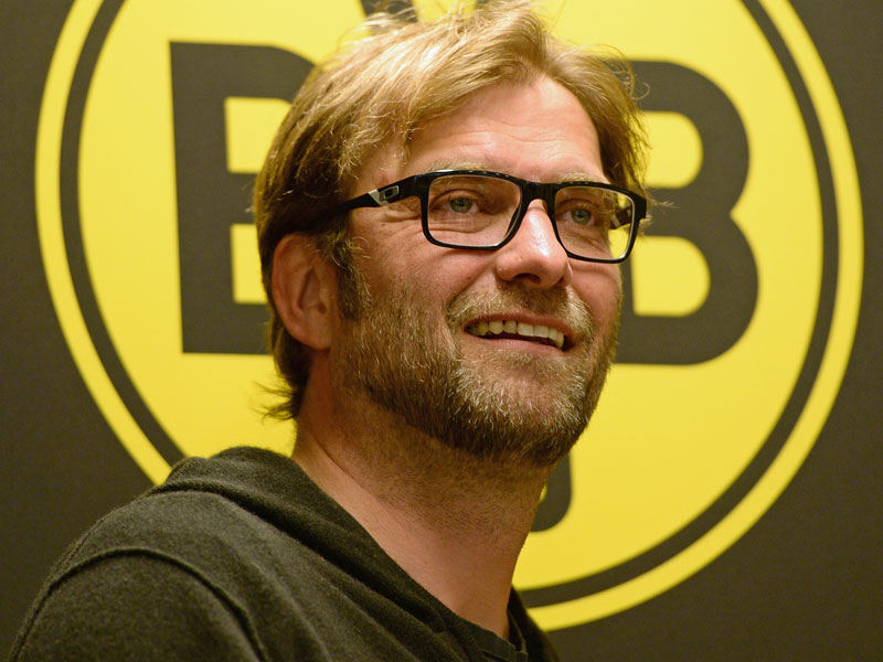 Dortmunds Trainer J&#252;rgen Klopp blickt optimistisch nach Wembley: &quot;Einen Tick besser.&quot;