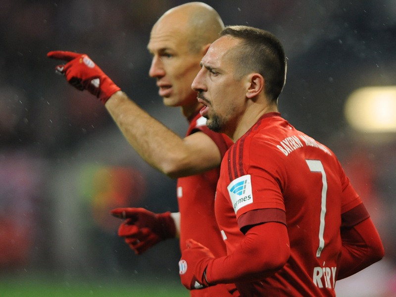 Die Sorgenkinder des FC Bayern: Franck Ribery und Arjen Robben (hinten).