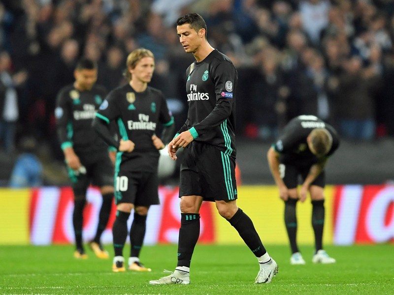Sichtlich bedient: Cristiano Ronaldo und Real Madrid verloren auch bei den Tottenham Hotspur.