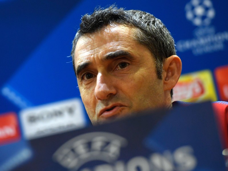 Mahnende Worte: Barca-Coach Ernesto Valverde warnt vor dem Viertelfinalr&#252;ckspiel bei der Roma. 