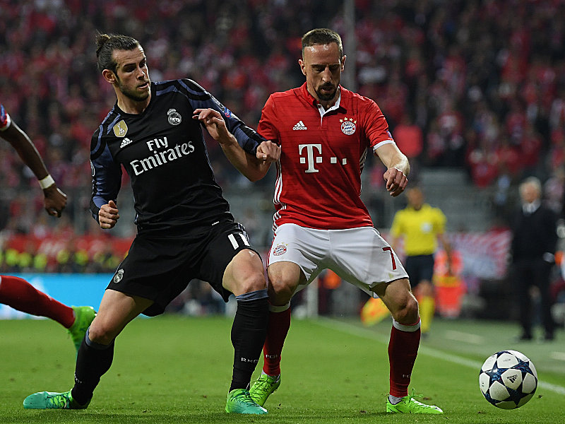 Gibt es dieses Duell auch in Madrid? Gareth Bale und Franck Ribery (re.).