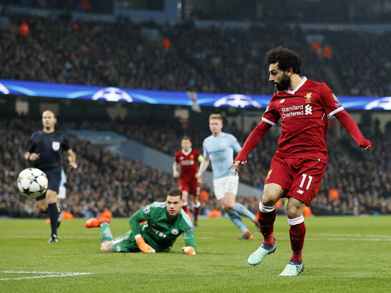 Der Moment der Entscheidung: Mohamed Salah trifft in unnachahmlicher Manier zum 1:1.