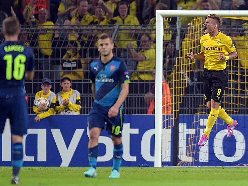 Freudenschrei: Ciro Immobile bejubelt seinen ersten Treffer in der Champions League.