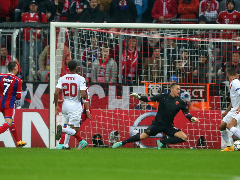 Gleich klingelt&apos;s: Franck Ribery erzielt kurz vor der Halbzeit das 1:0.
