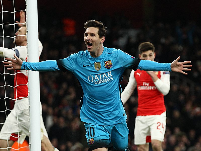 Matchwinner: Lionel Messi traf f&#252;r Barcelona doppelt gegen Arsenal. 