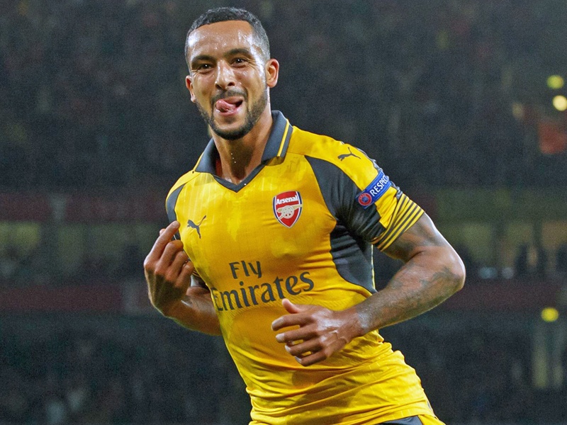 Pure Freude: Theo Walcott nach seinem Treffer zum 2:0. 