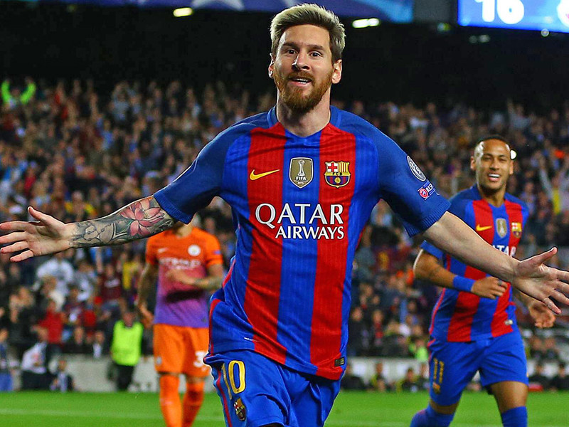 Eiskalt vollendet: Lionel Messi jubelt &#252;ber seinen Treffer zum 1:0. 