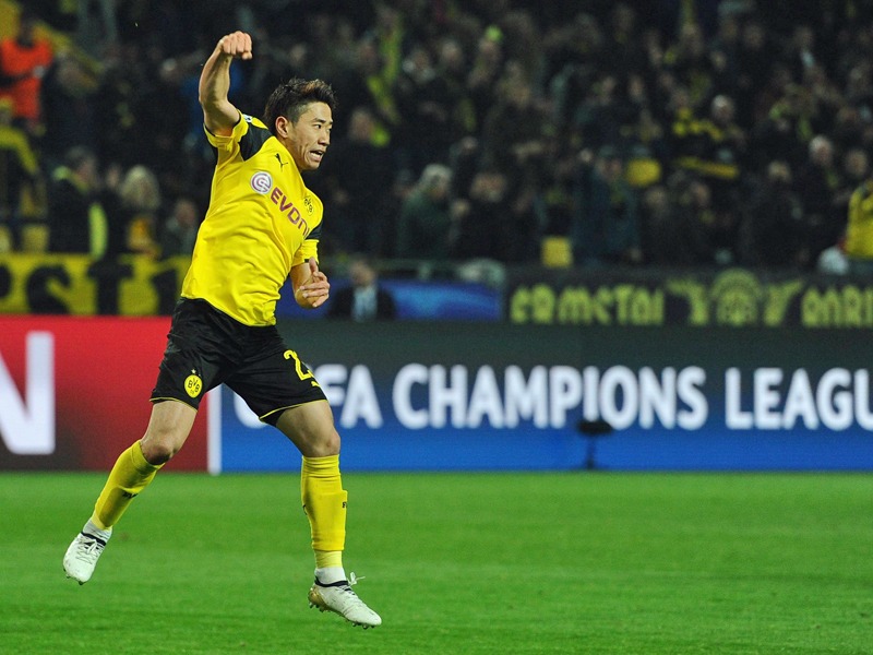 Traf zum wichtigen 2:3-Anschlusstreffer gegen Monaco: Dortmunds Kagawa.