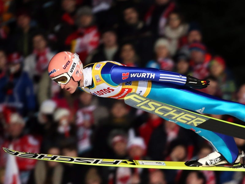 Sprung ins Gl&#252;ck: Skispringer Severin Freund gewinnt mit seinen Kollegen den Teamwettbewerb in Zakopane.