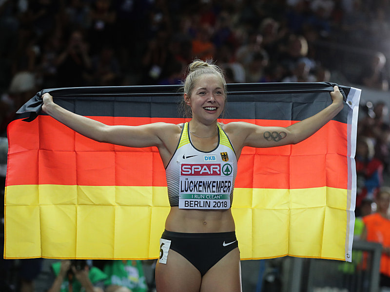 Holte die erste Medaille und auch letzte Medaille f&#252;r Deutschland bei der Leichtathletik-EM in Berlin: Gina L&#252;ckenkemper.