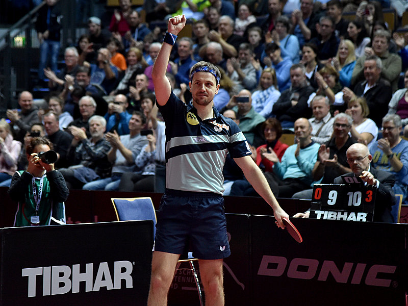 Deutschlands Tischtennis-Ass Timo Boll feiert seinen 13. Meistertitel.