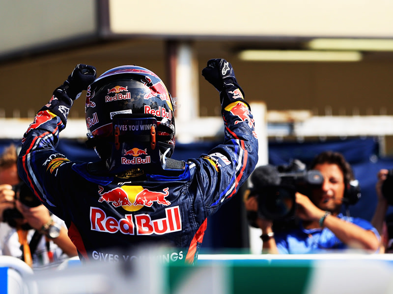 &quot;Das war ein ganz, ganz gro&#223;er Tag f&#252;r uns&quot;: Sebastian Vettel feiert in Monza. 