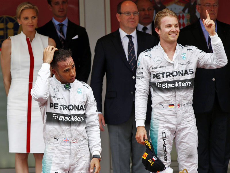 Die &quot;Eiszeit&quot; ist ausgebrochen: Lewis Hamilton und Nico Rosberg.
