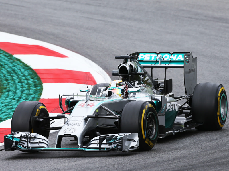 Tagesschnellster auf dem Red Bull Ring: Mercedes-Pilot Lewis Hamilton. 