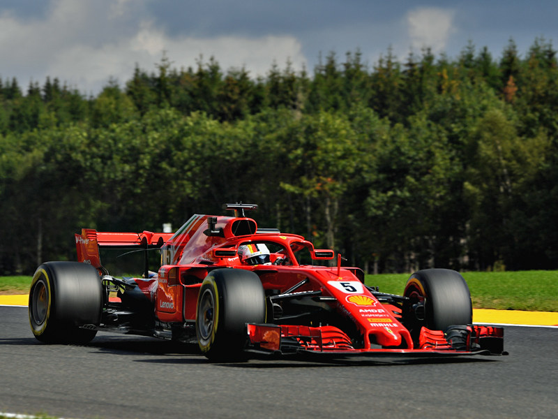 Erste Bestzeit in Spa-Franchorchamps: Ferrari-Pilot Sebastian Vettel. 