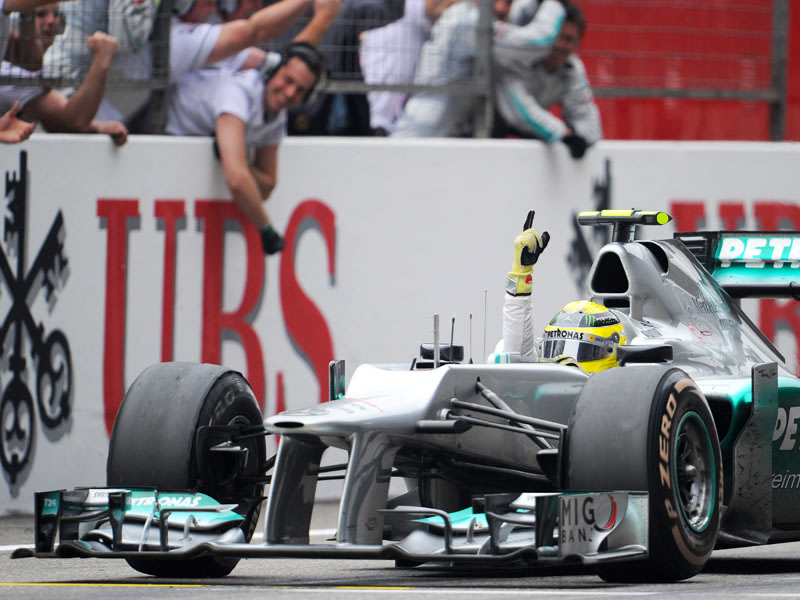 Erster Grand-Prix-Sieg: Nico Rosberg triumphierte im Mercedes-GP.