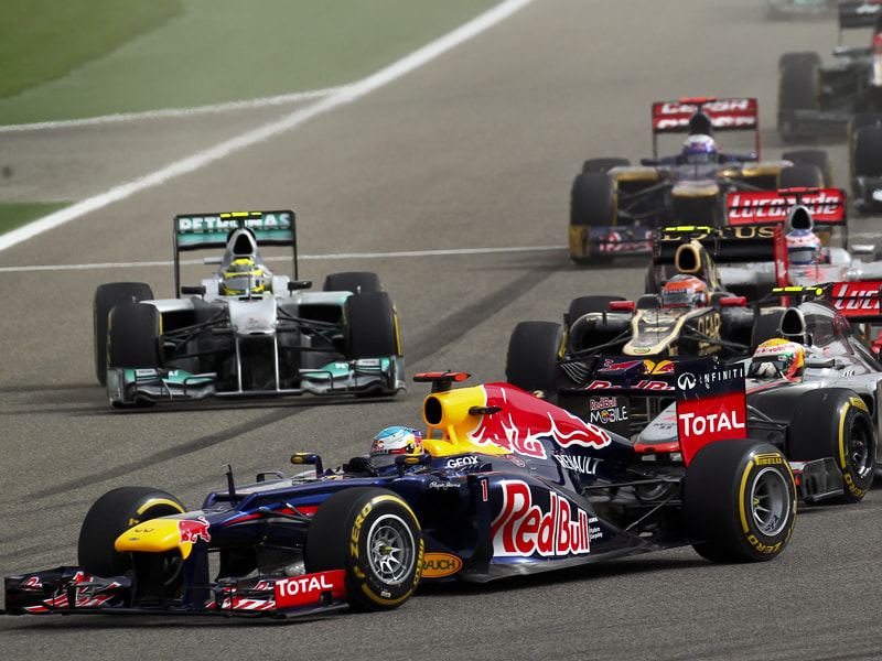 Start- und Zielsieg: Red-Bull-Pilot Sebastian Vettel triumphierte in der W&#252;ste von Bahrain.