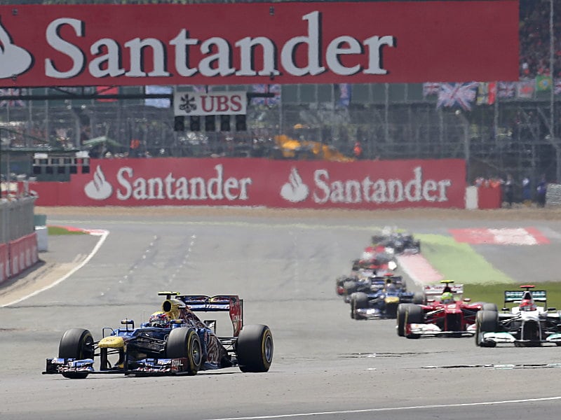 Zog sp&#228;t an Alonso vorbei und sicherte sich den Sieg in Silverstone: Mark Webber im Red Bull.