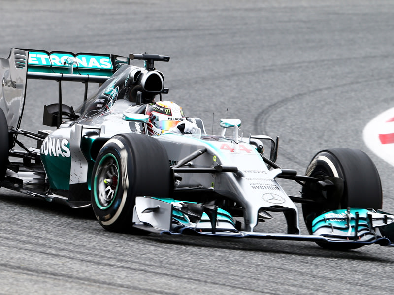 Vierter Streich in Folge: Mercedes-Pilot Lewis Hamilton triumphierte auch in Spanien. 