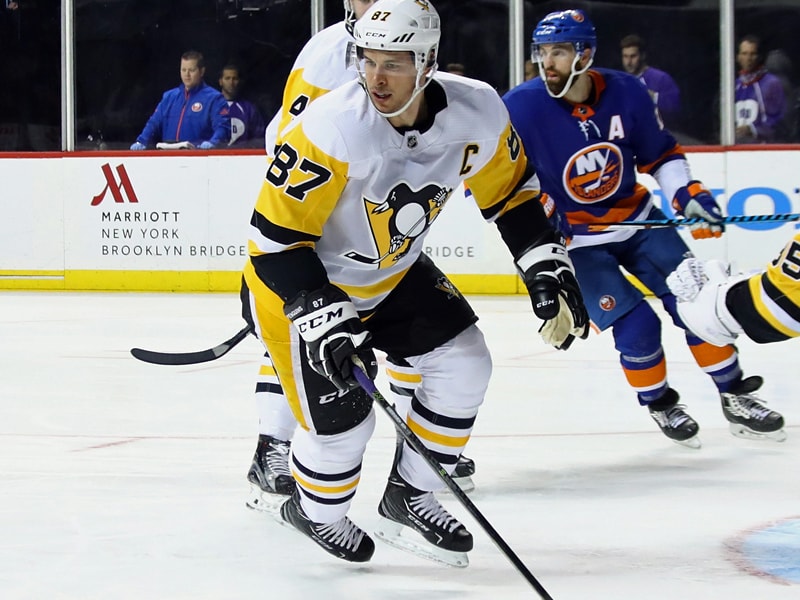 Im Barclay Center nicht aufzuhalten: Penguins-Superstar Sidney Crosby.