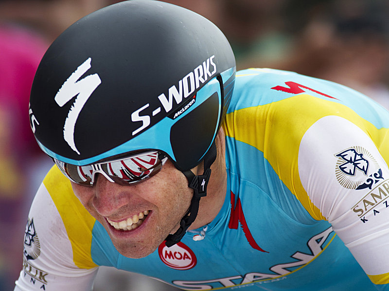 Stahl den Favoriten beim Zeitfahren der Vuelta die Show: Fredrik Kessiakoff.