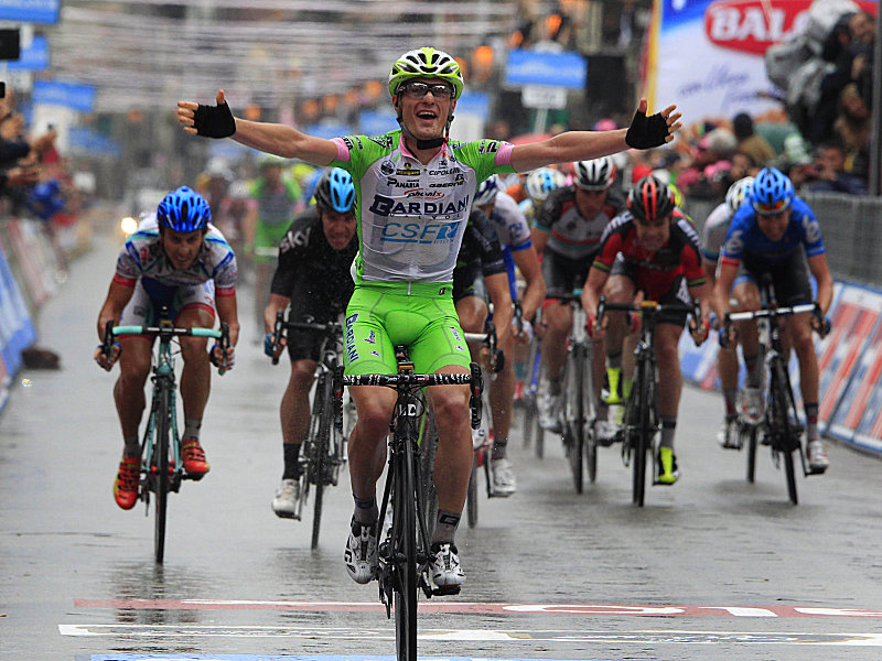 Wie der Vater, so der Sohn: Enrico Battaglin gewinnt eine Giro-Etappe, sein Vater Giovani konnte drei f&#252;r sich entscheiden.