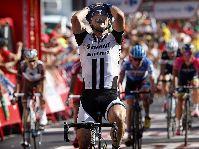 Erleichterung pur: John Degenkolb gewinnt die 4. Etappe bei der diesj&#228;hrigen Vuelta.