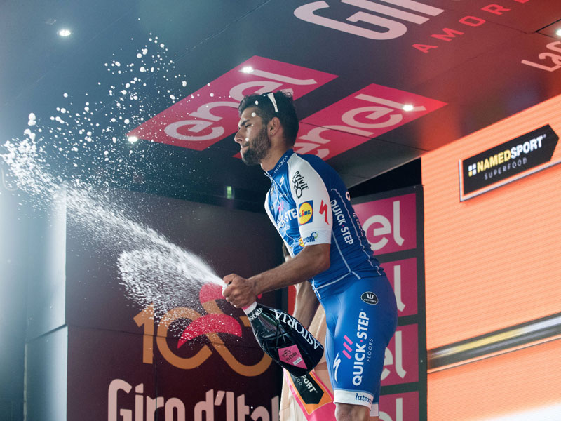 Holte sich seinen vierten Tagessieg beim 100. Giro d&apos;Italia: Fernando Gaviria. 