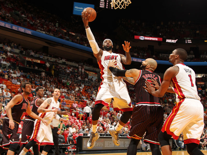 Diesmal wurden die Bulls nicht zum Stolperstein: LeBron James und die Miami Heat siegten m&#252;helos.