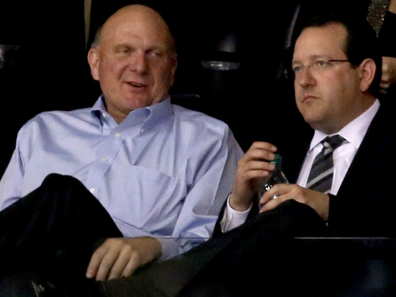 Neues Spielzeug: Ex-Microsoft-Boss Steve Ballmer (l.) ist der neue Besitzer der Clippers.