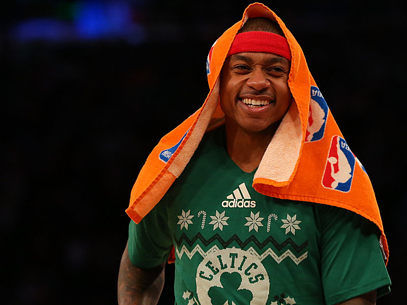 In Weihnachtslaune: Isiah Thomas von den Boston Celtics.