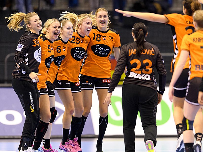 Sie stehen unter den letzten Vier: Die Handballerinnen aus den Niederlanden. 