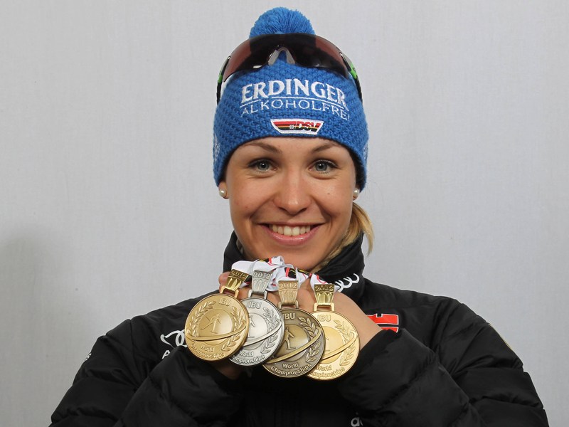 Rekordweltmeisterin: Magdalena Neuner.