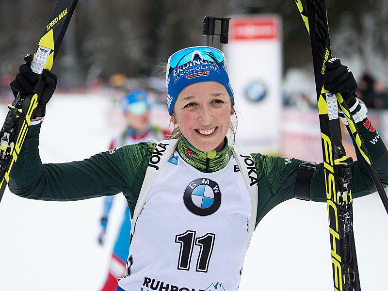 Erster Weltcup-Sieg - und dann auch noch in Ruhpolding: Franziska Preu&#223;.