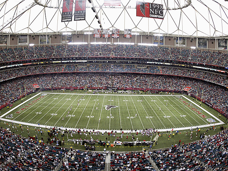 D&#252;rfen sich ab 2017 auf ein neues Stadion freuen: Die Atlanta Falcons ziehen dann vom Georgia Dome ins Mercedes-Benz Stadium um.