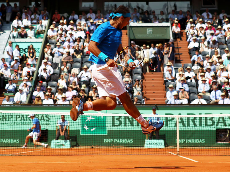 Jubelsprung ins Finale: Rafael Nadal war gegen Andy Murray in den entscheidenden Momenten obenauf.