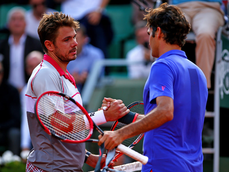 Treffen erneut in Paris aufeinander: Stan Wawrinka (li.) und Roger Federer. 
