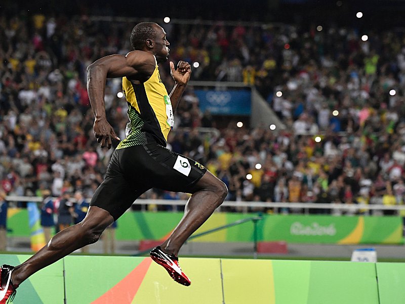 Der schnellste Mann der Welt: Usain Bolt.