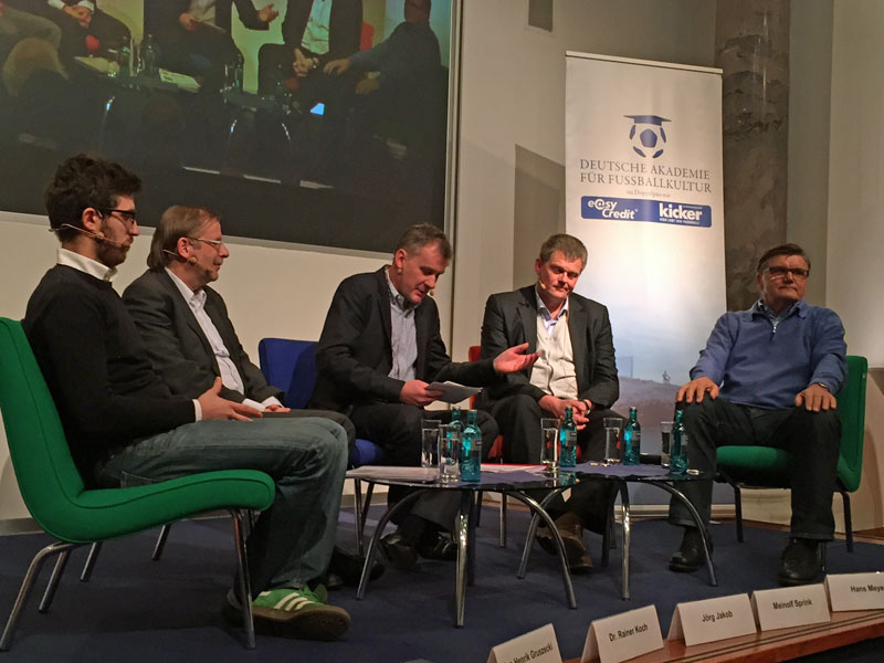 Diskussionsrunde: Gruszecki, Koch, Jakob, Sprink und Meyer.
