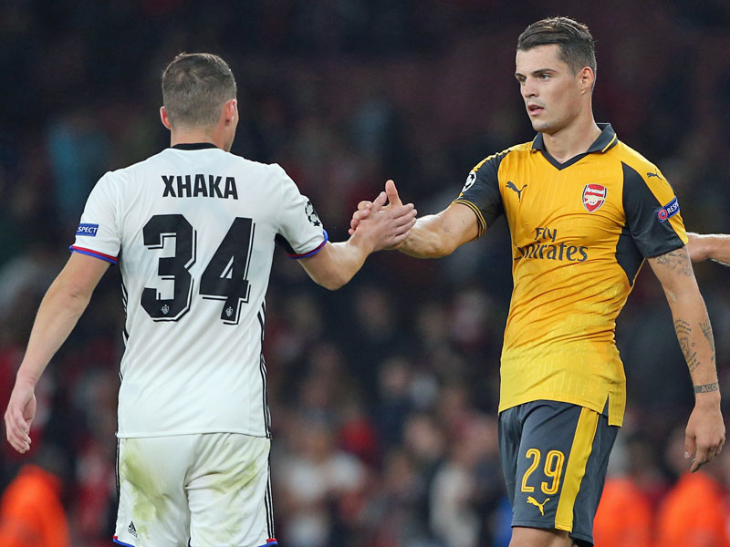 Taulant (li.) und Granit Xhaka