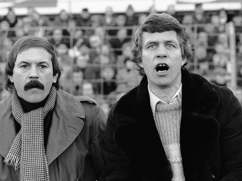 Reinhold Wosab und Otto Rehhagel