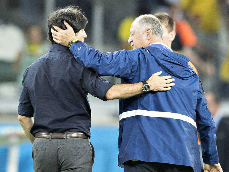 Fairer Verlierer: Joachim L&#246;w und Felipe Scolari