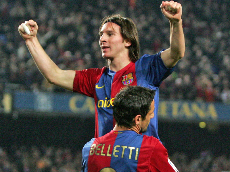Messi bejubelt einen seiner drei Treffer.