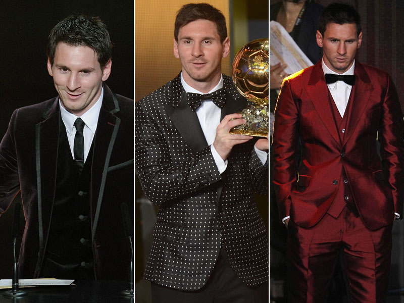 Gewagt: Messi bei den Verleihungen des Ballon d&apos;Or.