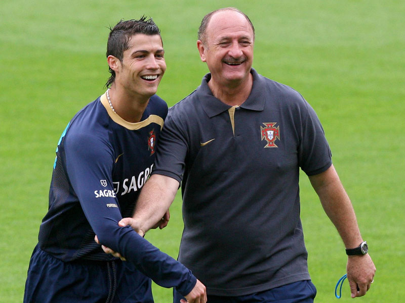 Cristiano Ronaldo und Felipe Scolari 2008