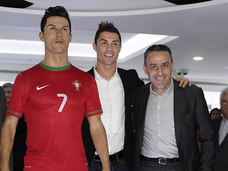Cristiano Ronaldo mit Portugals Nationaltrainer Paulo Bento