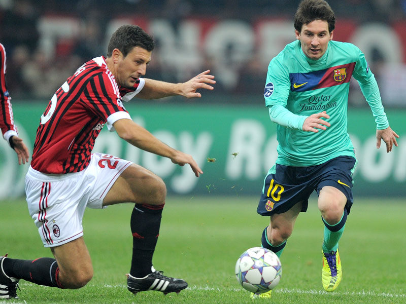 Lionel Messi gegen Milans Daniele Bonera