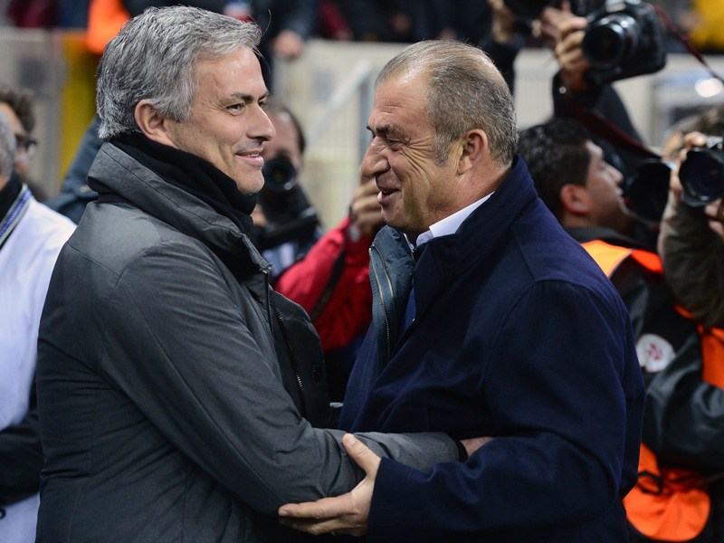 Jos&#233; Mourinho (li.) und Fatih Terim