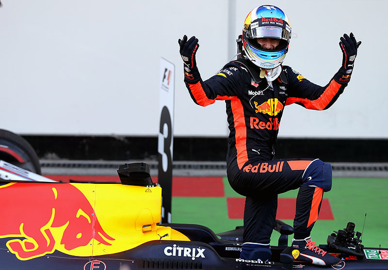 Ricciardo feiert seinen f&#252;nften Grand-Prix-Sieg.