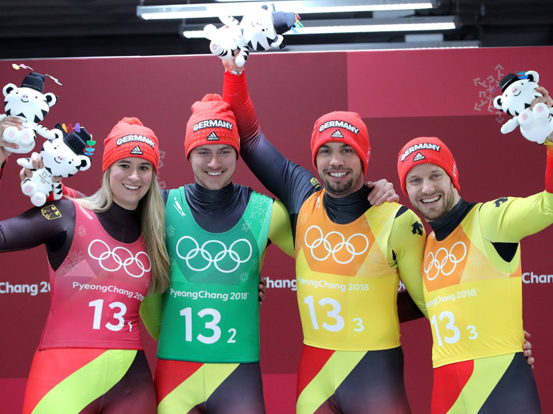 Natalie Geisenberger, Johannes Ludwig, Tobias Wendl, Tobias Arlt (v.li.)